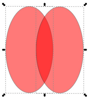 Két ellipszis metszeteként áll elő a szirom alakzat