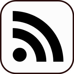 RSS logó raszteres, fekete-fehér változata